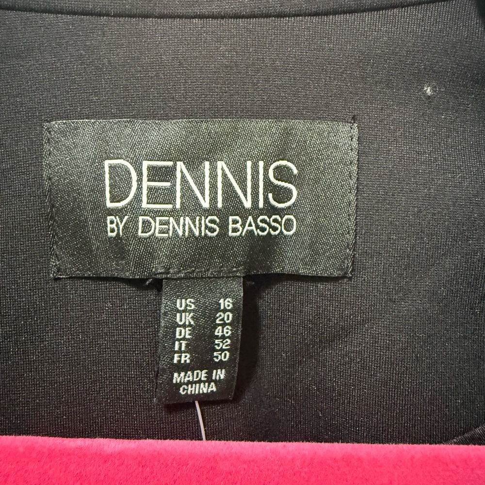 Dennis Basso Regular Ponte Knit Blazer with Lace Sleeves NWT-16 - Picture 7 of 14